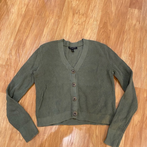 Banana Republic Olive Button-Up Cardigan - Picture 1 of 3